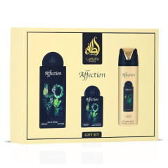 Coffret cadeau 3 pièces Lattafa Pride Affection : Eau de Parfum 100 ml + 20 ml + Déodorant 200 ml · Smarty Paris Beauté · Smarty